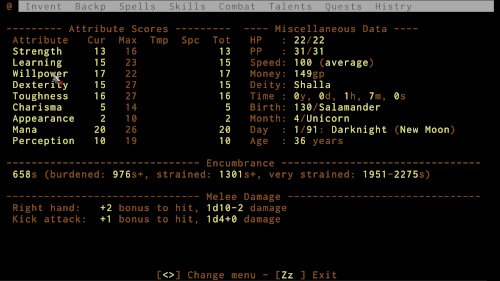 Screenshot of ADOM (Ancient Domains Of Mystery)