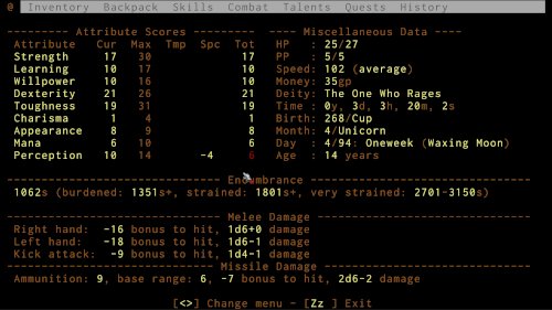 Screenshot of ADOM (Ancient Domains Of Mystery)