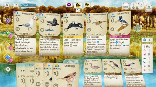 Screenshot of Wingspan