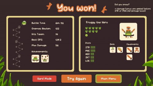 Screenshot of Froggy's Battle