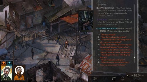 Screenshot of Disco Elysium