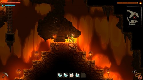 Screenshot of SteamWorld Dig