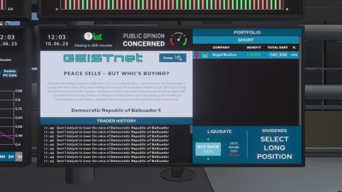 Screenshot of The Invisible Hand