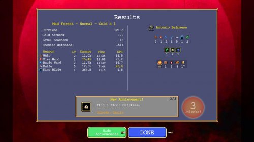 Screenshot of Vampire Survivors