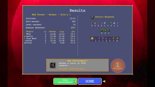 Screenshot of Vampire Survivors