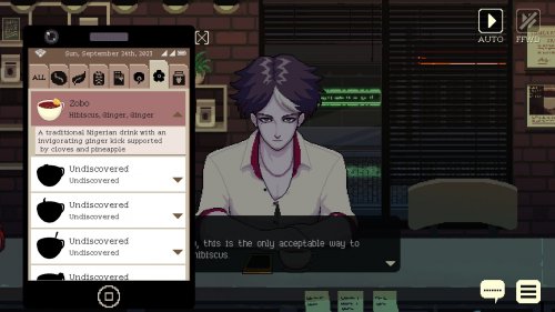 Screenshot of Coffee Talk Episode 2: Hibiscus & Butterfly