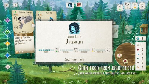 Screenshot of Wingspan