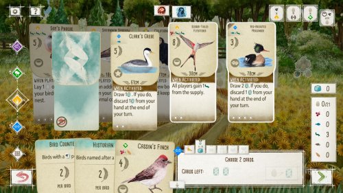 Screenshot of Wingspan