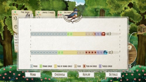Screenshot of Wingspan