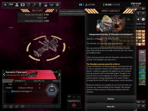 Screenshot of Distant Worlds 2