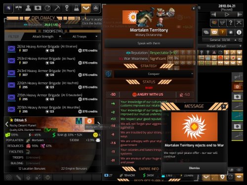 Screenshot of Distant Worlds 2