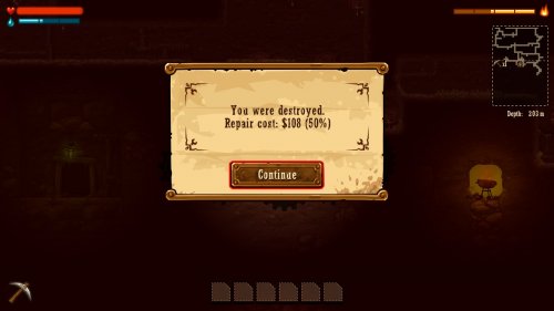 Screenshot of SteamWorld Dig